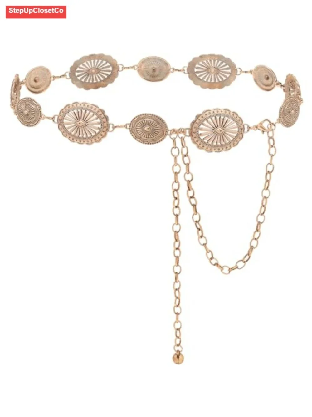 Adjustable Metal Chain Belt for Women Western Boho Waist Chain Festival Concert